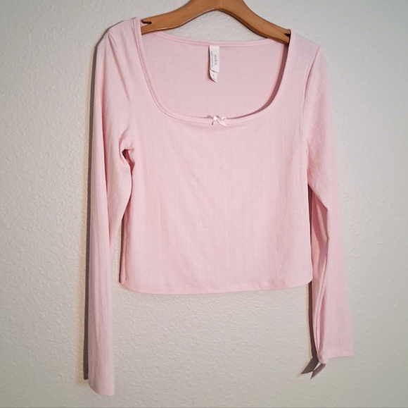 Auden Tops - NWT Auden Sleepwear Pink Long Sleeve Shirt